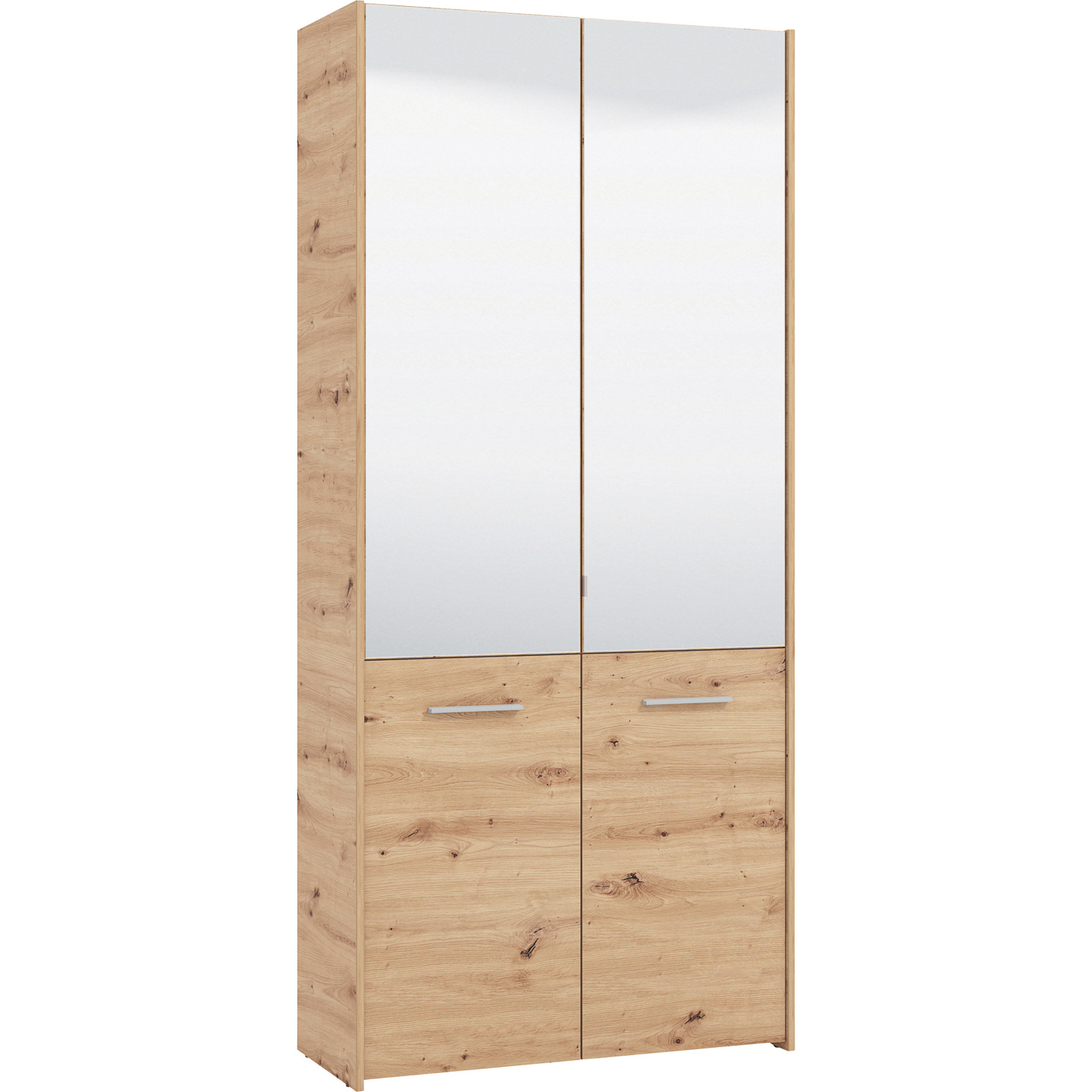 Schuhschrank Menorca Dekor Eiche Artisan 89,5 x 199 x 37,5 cm, mit Spiegel