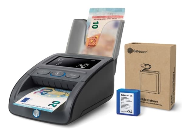 Safescan 155-S Komplett, Ulike valutaer, Infrarød (IR), Blekk, Magnetisk, Metallic thread, Size, Thickness, Watermark, Sort, LCD, CE, WEEE, RoHS, REA