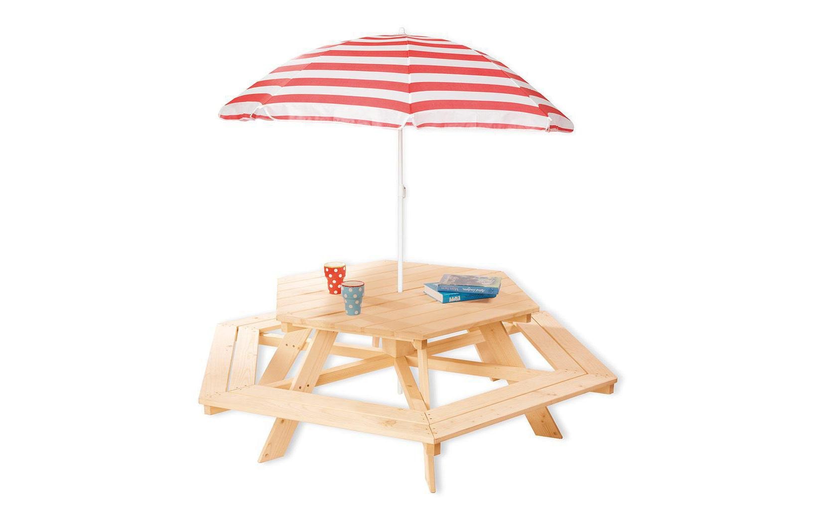 Pinolino® Garten-Kindersitzgruppe »Nicki 6-Eck« Set,