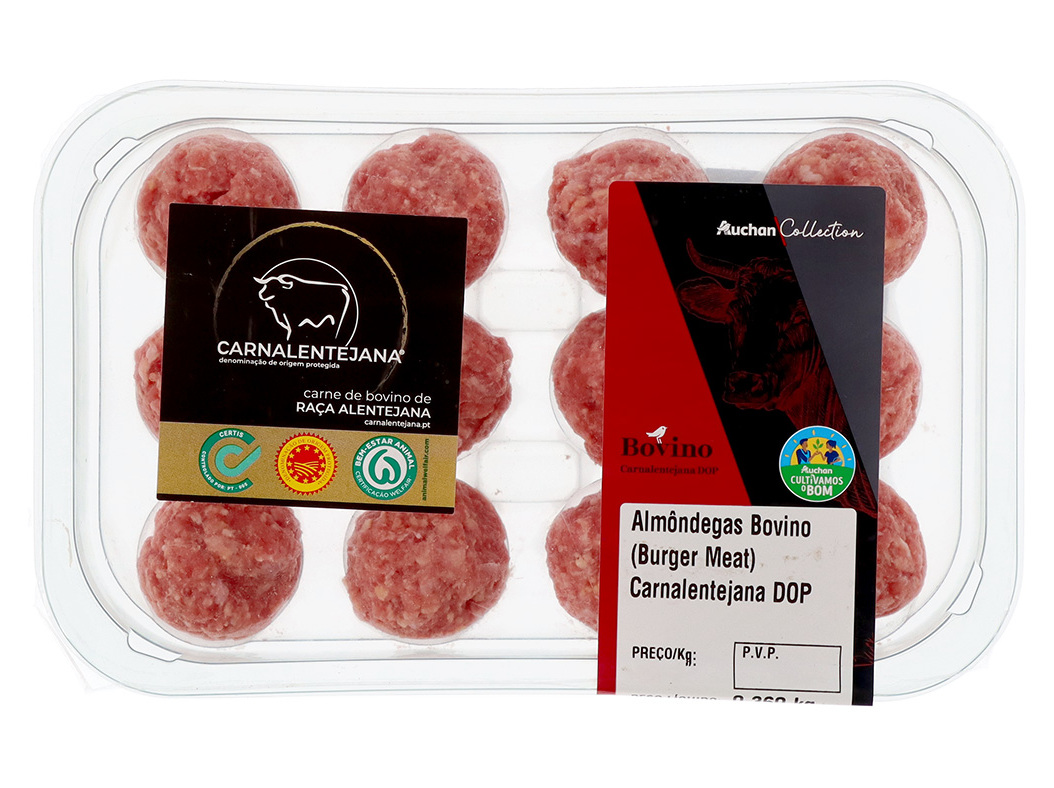 BOVINO CARNALENTEJANA DOP ALMONDEGAS AUCHAN CULTIVAMOS O BOM 360GR