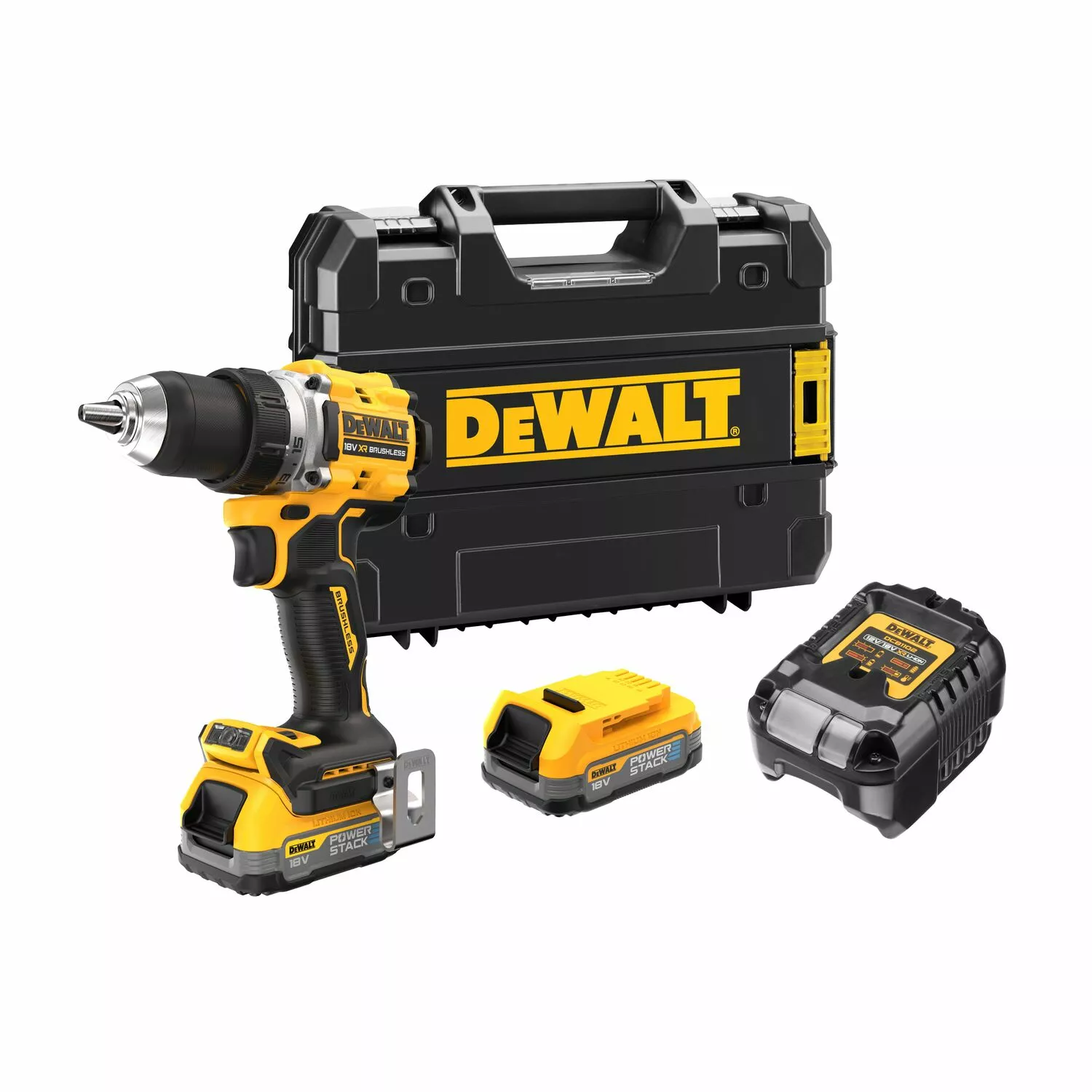 DeWALT DCD800E2T-QW 18V XR Li-ion Accu klopboormachine set (2x PowerStack) in TSTAK koffer