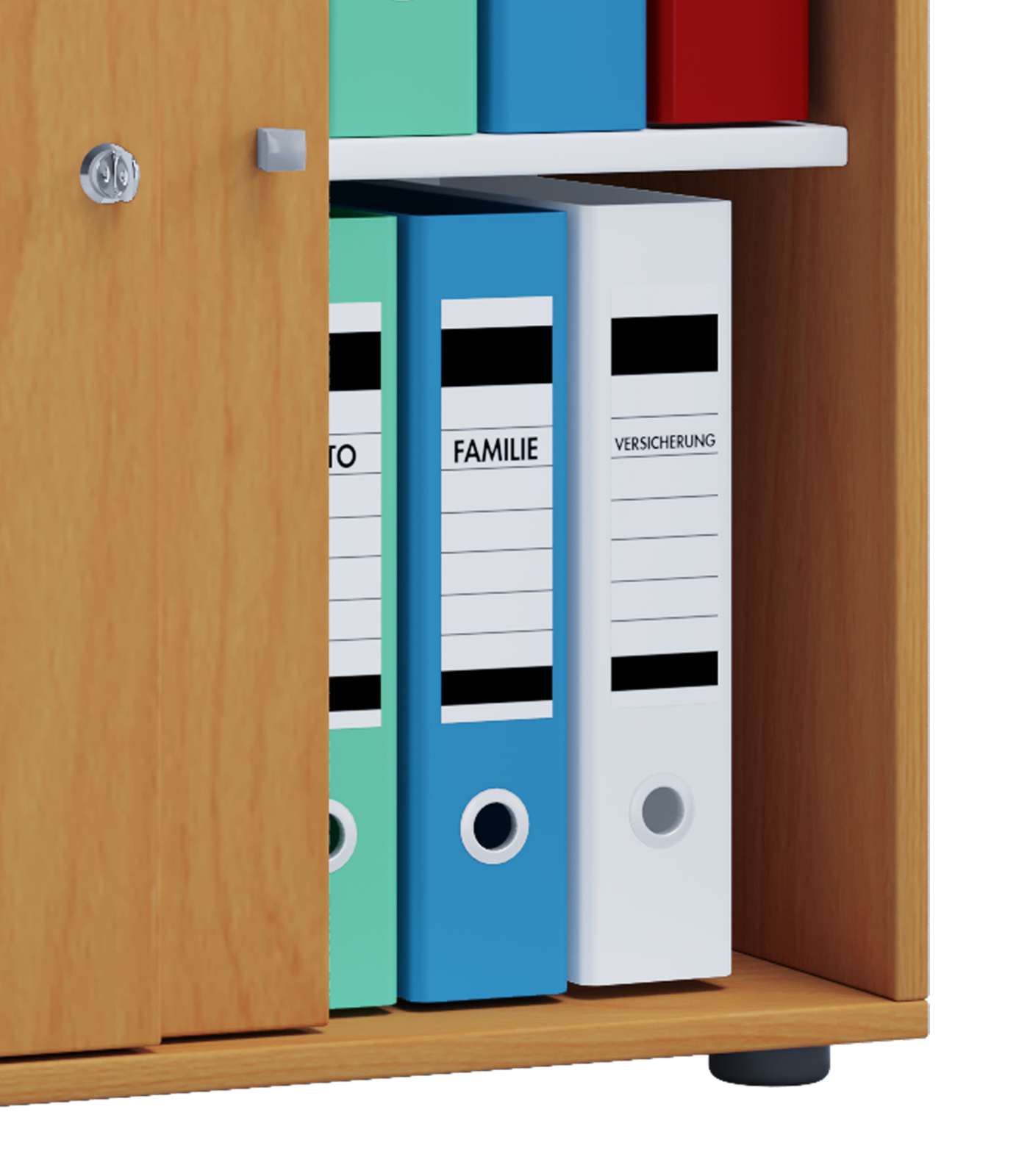 Büroschrank LONA L - Buche - 2 Schiebetüren