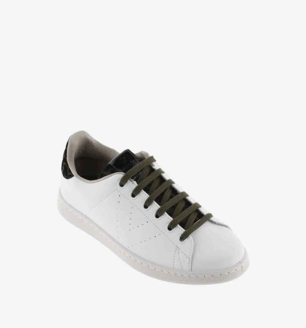 TENIS FAUX LEATHER & LEOPARDKAKI