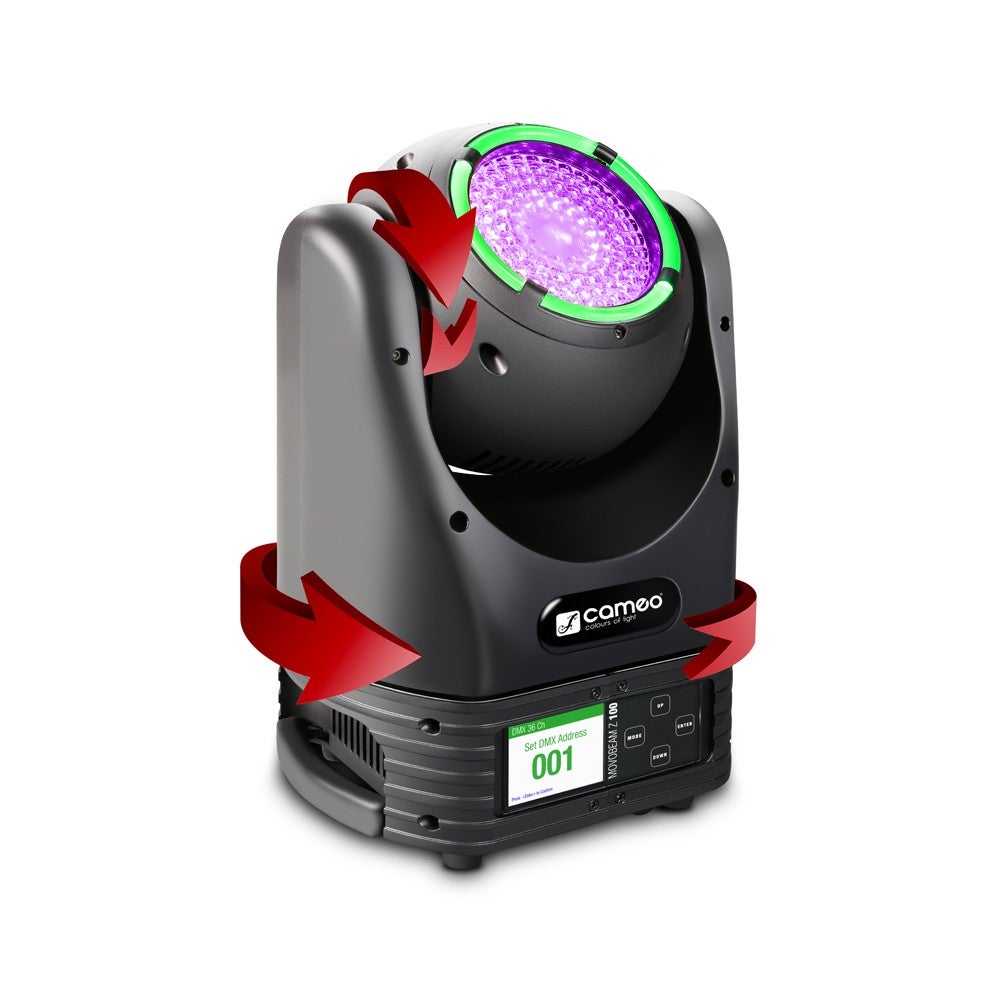 Cameo MOVO BEAM Z100 beam moving head met LED ring