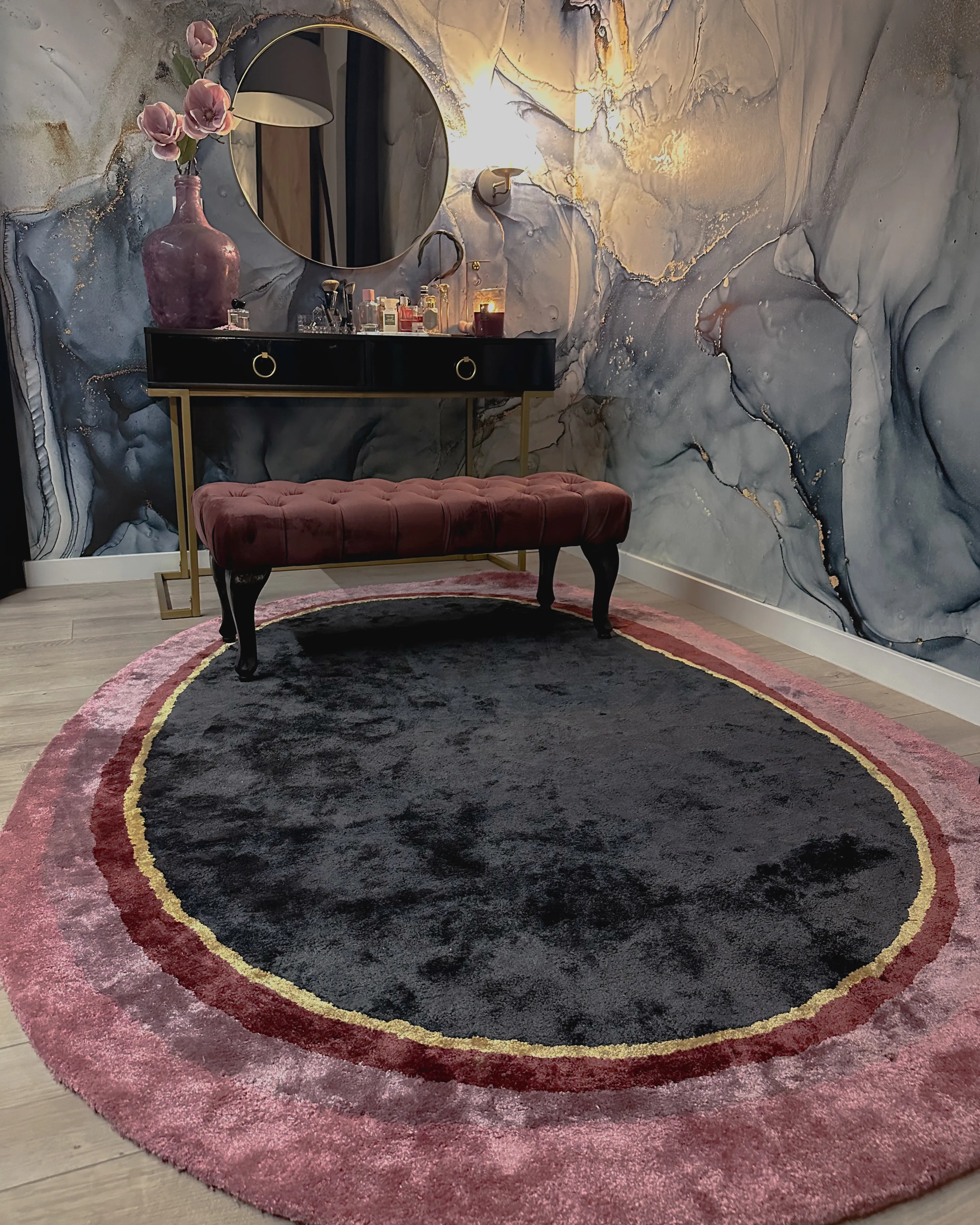 Vloerkleed PITHORO Zwart 160 x 230 cm Viscose