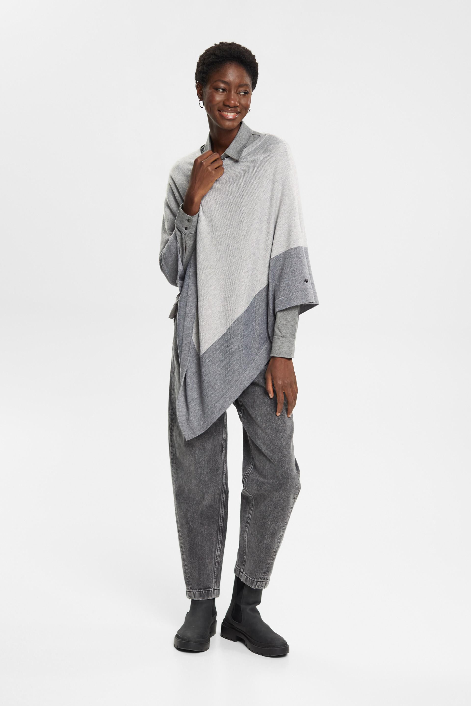 Poncho bicolore