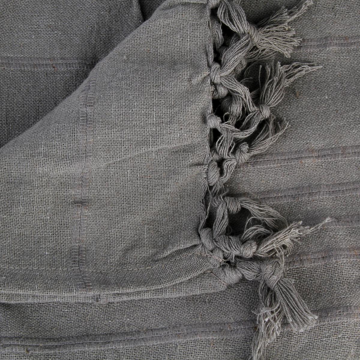 JETE DE LIT EN COTON GRIS 160X220CM