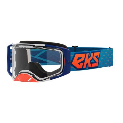 Masque cross EKS LUCID CYAN/FLO ORANGE - CLEAR 2023 - Bleu / Orange