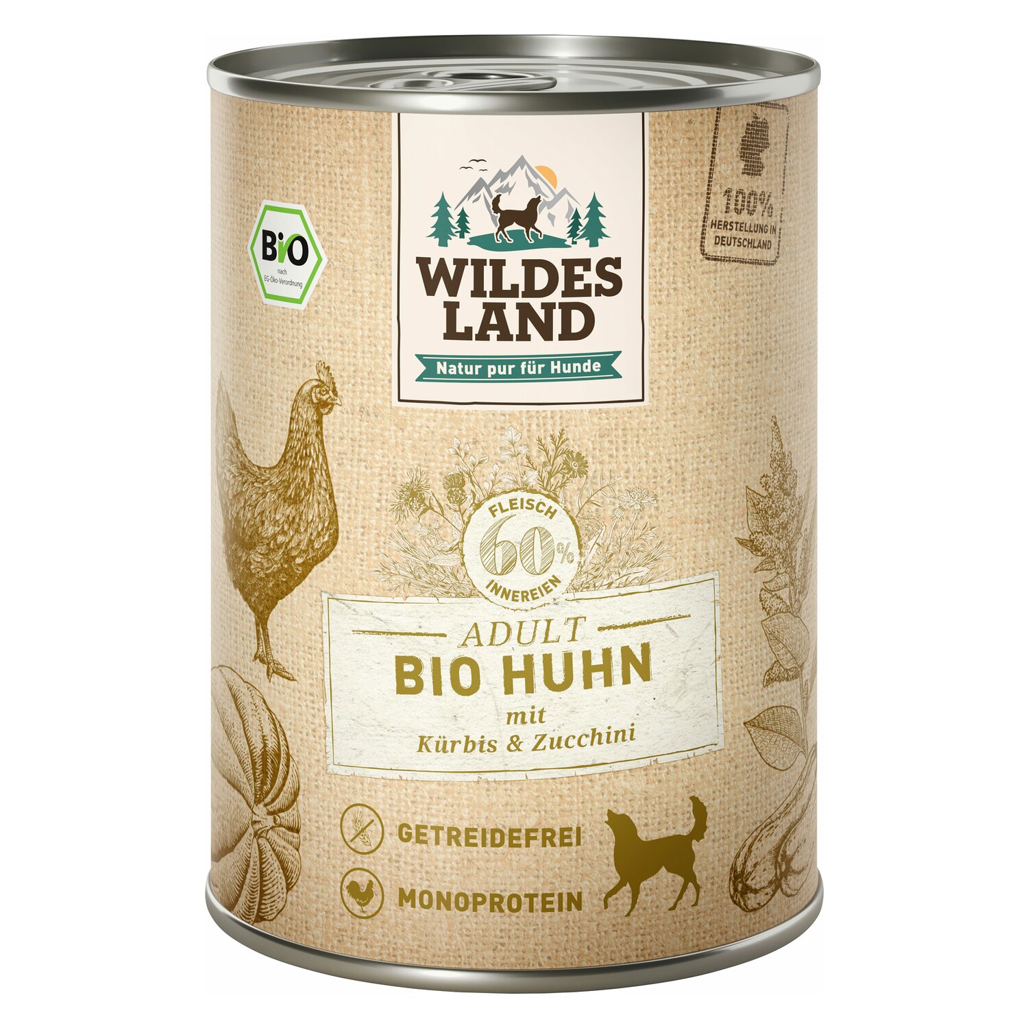 WILDES LAND Nassfutter Bio Adult - Ente