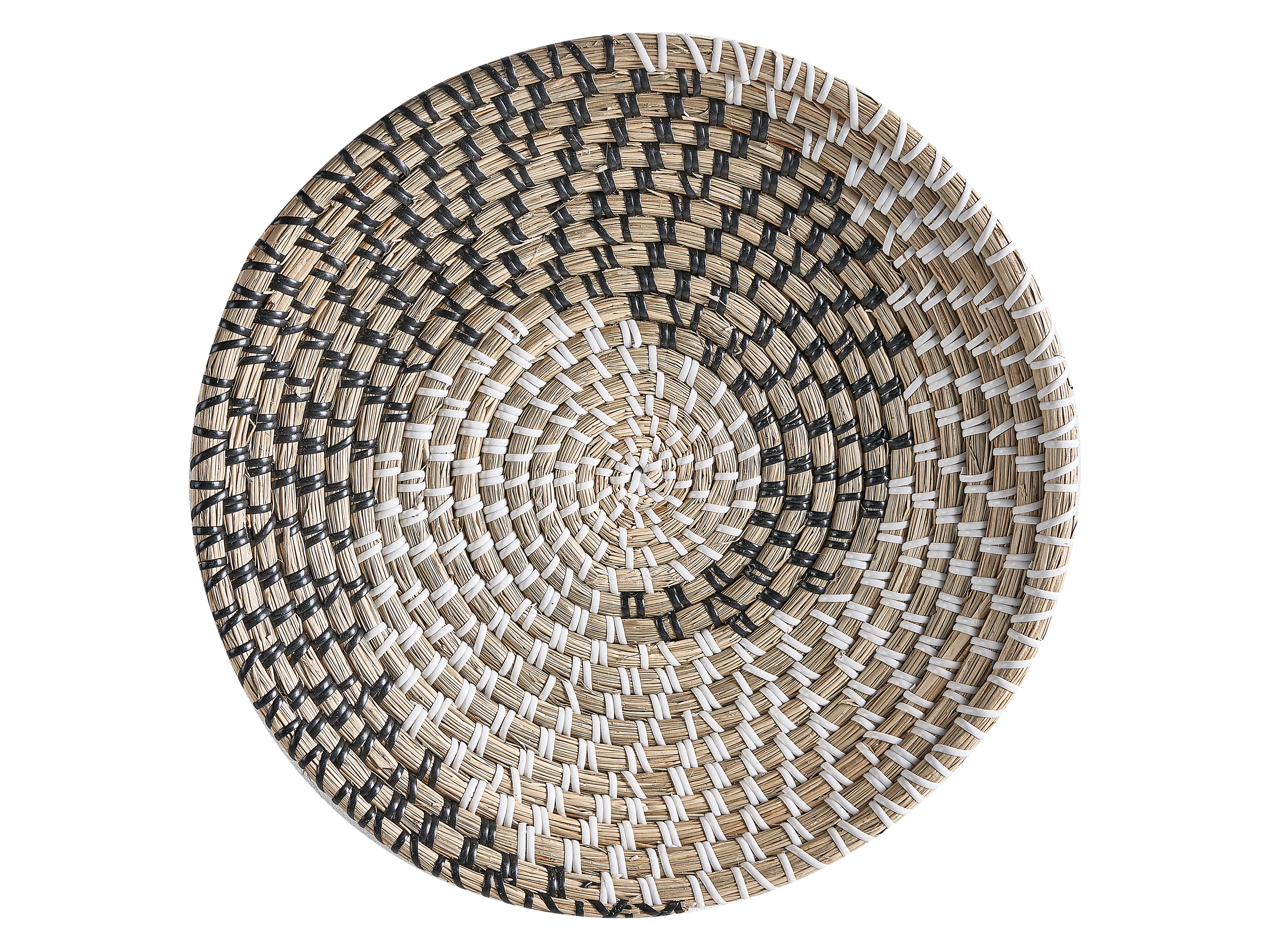 Set van 3 hangende decoraties CANTHO Zeegras 40/35/20 cm Zwart