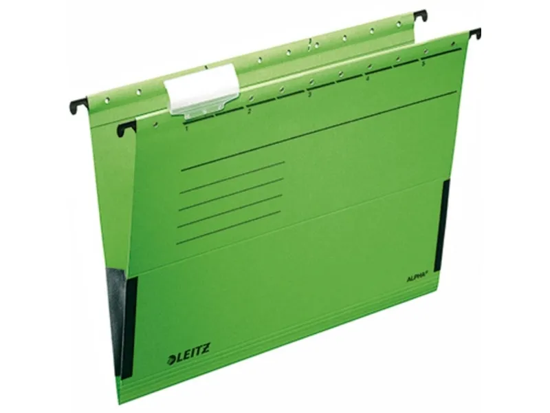 Leitz ALPHA - Hængende fil - V-Base - for A4 - med faneblade - grøn