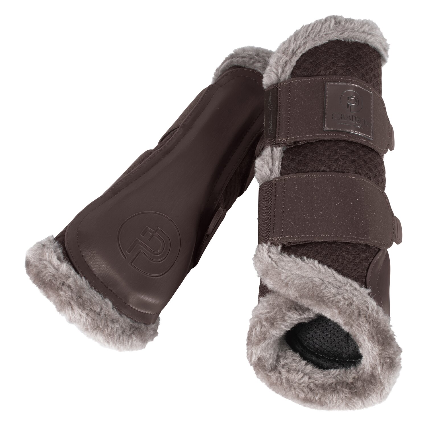 ESKADRON Platinum Gamaschen Mesh Faux Fur  - teak brown