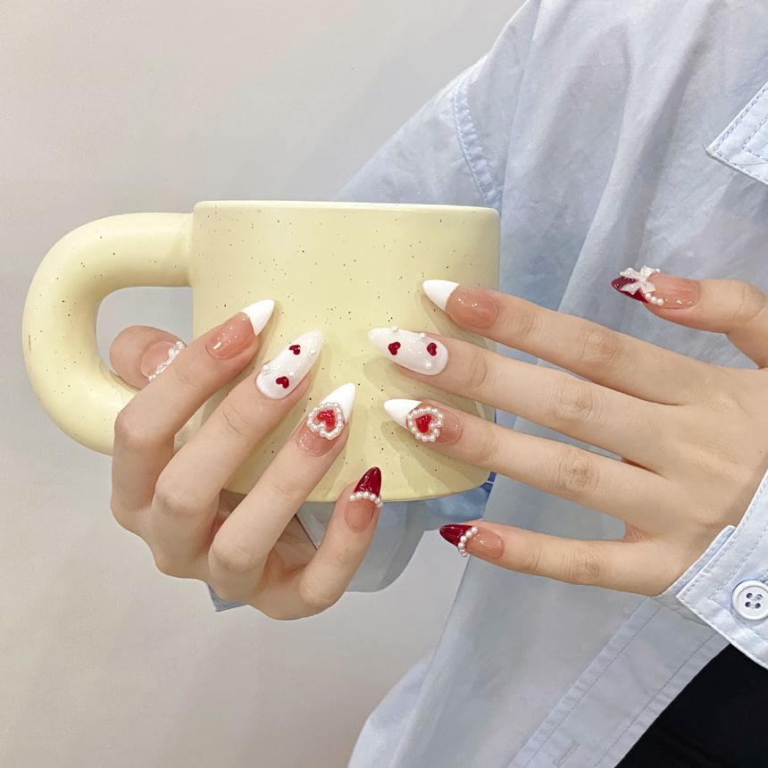eovda - Bow Heart Press On Nail