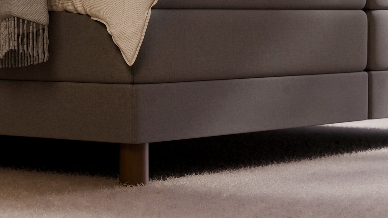 Elektrische boxspring Ridge - Warm wool dark grey