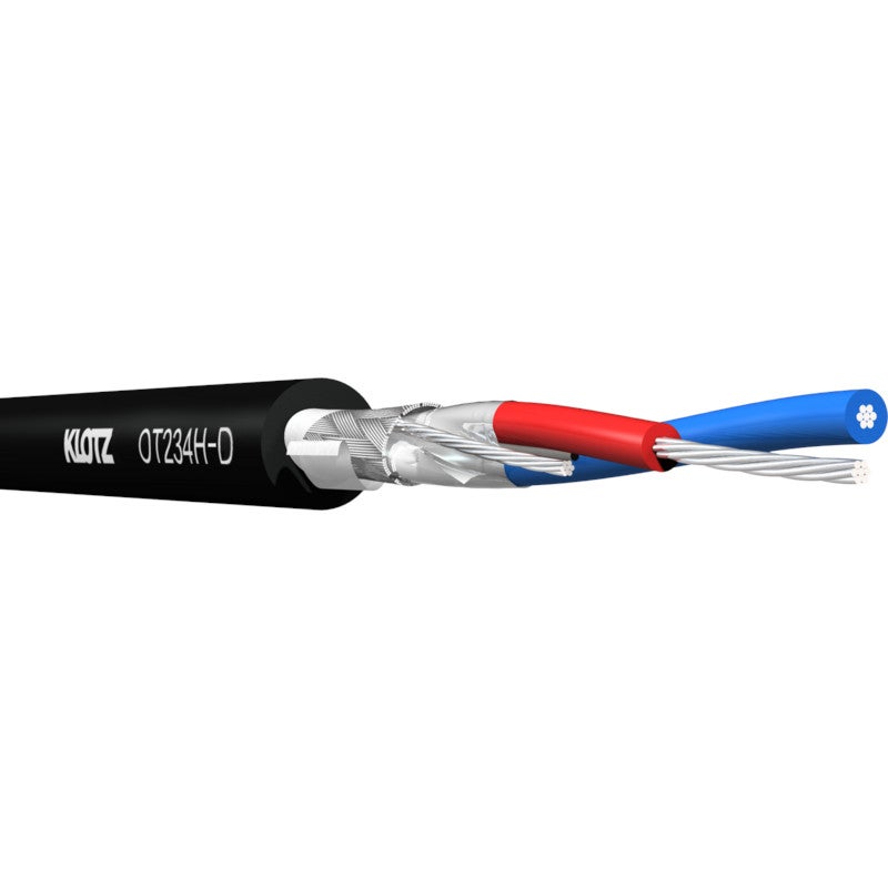 Klotz OT234H-D.100 AES/EBU en DMX installatiekabel 2x 0.34 mm2 low loss 100m