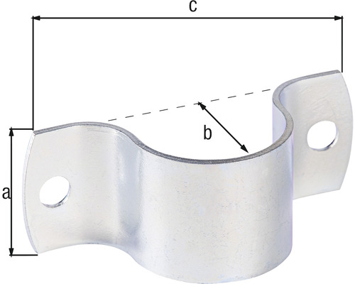 Buisklem 42,4 mm voor 1 2/3 inch, verzinkt, dikfilm gepassiveerd