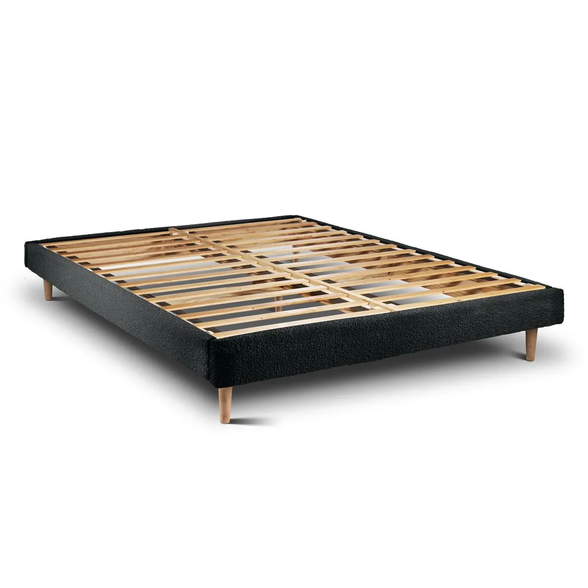 Sommeil de Plomb Lit 150x200 cm - Bouclette Noir
