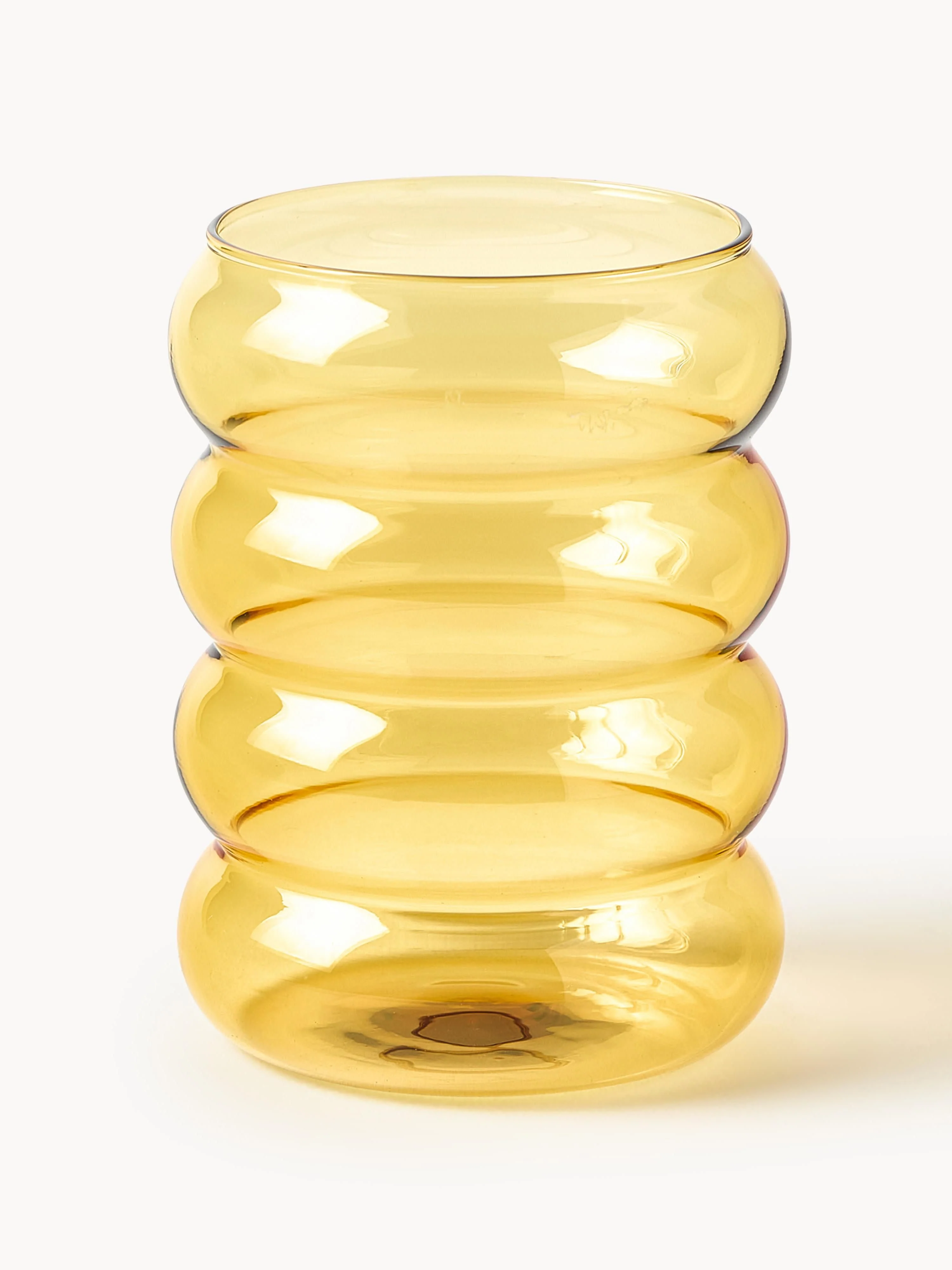 Mondgeblazen waterglazen Bubbly, 4 stuks