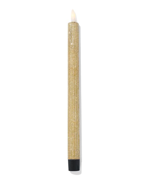 Bougie LED pailletée or