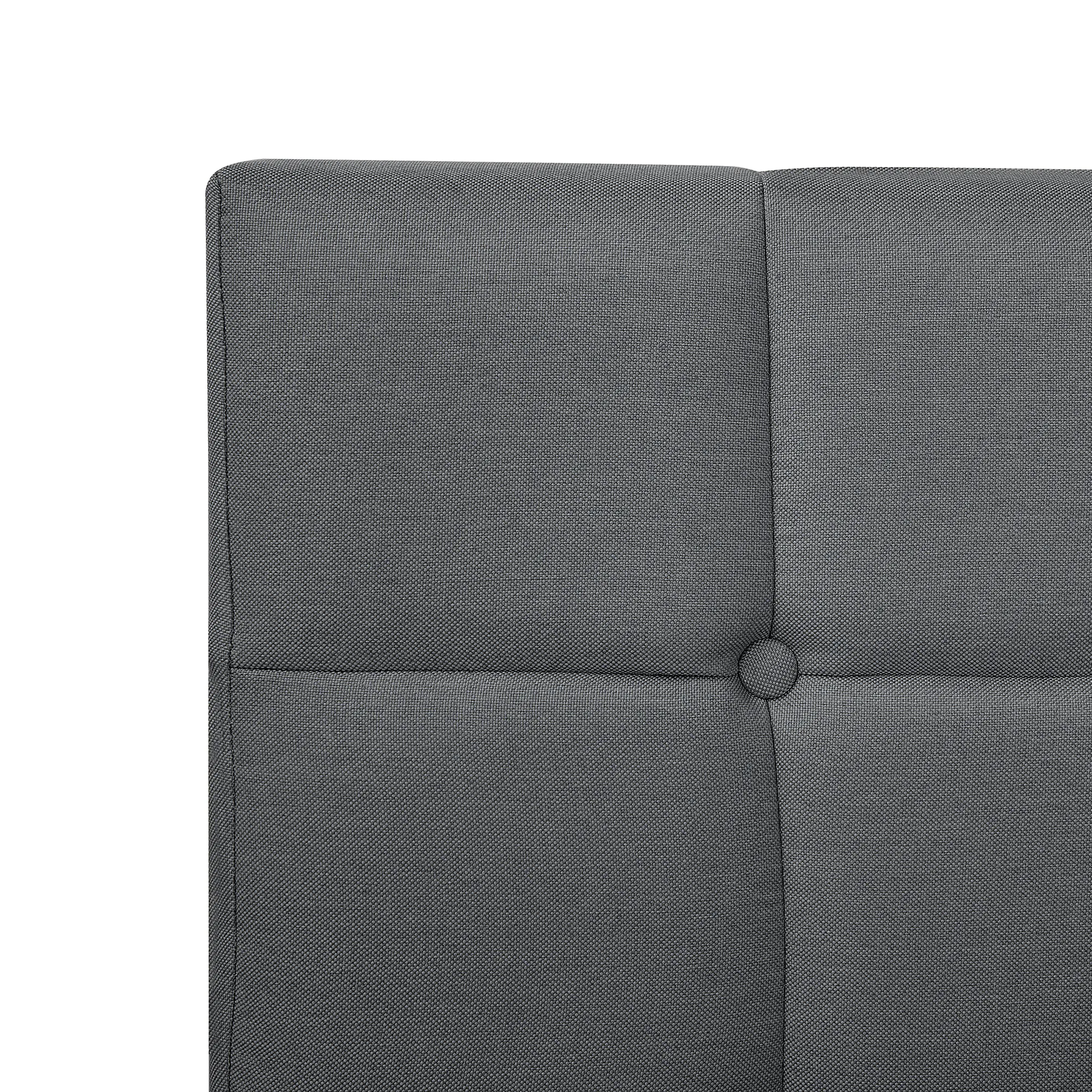 Boxspring Stof ADMIRAL 180 x 200 cm Donkergrijs