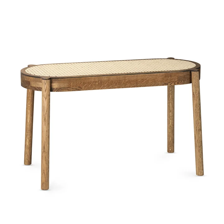 Northern - Pal Bank 80 cm, Rohrgeflecht / Eiche geräuchert