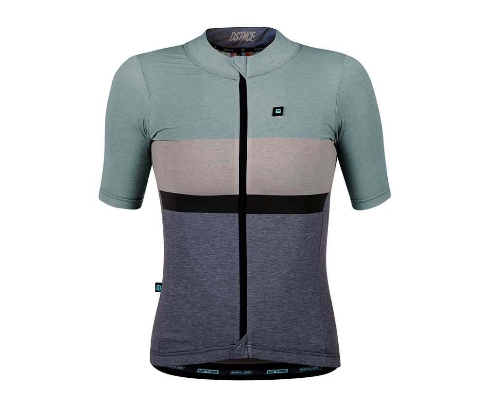Biehler DSTNCE Fietsshirt Korte Mouwen Donkergroen/Bruin/Zwart Dames