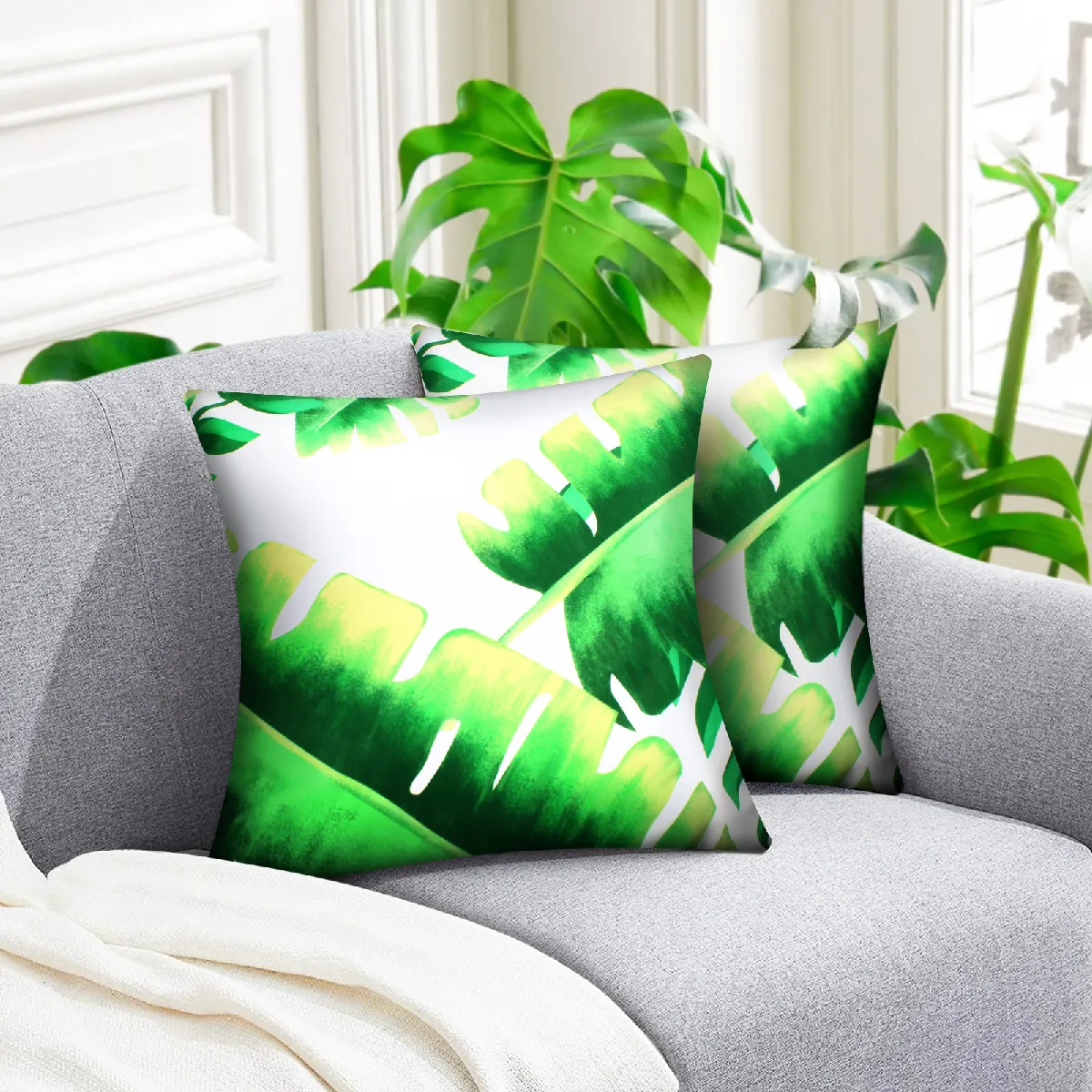 Avizar Lot de 2 Housses de Coussin Deliciosa 40x40 cm