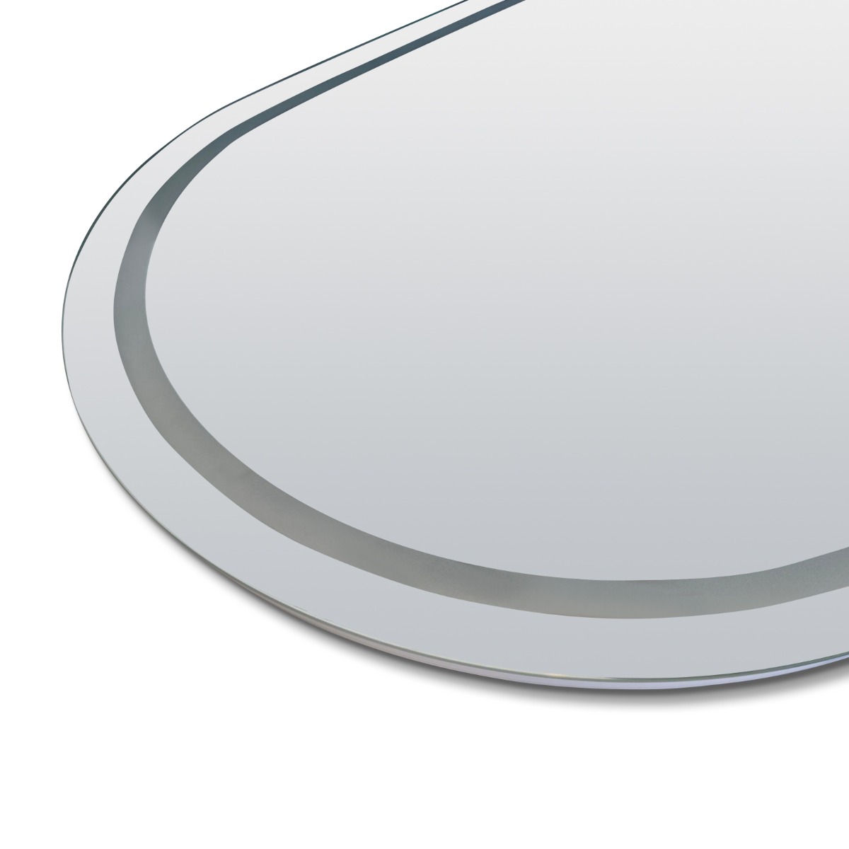 Saniclear Triova ovale spiegel 100x70cm met verwarming, directe en indirecte verlichting