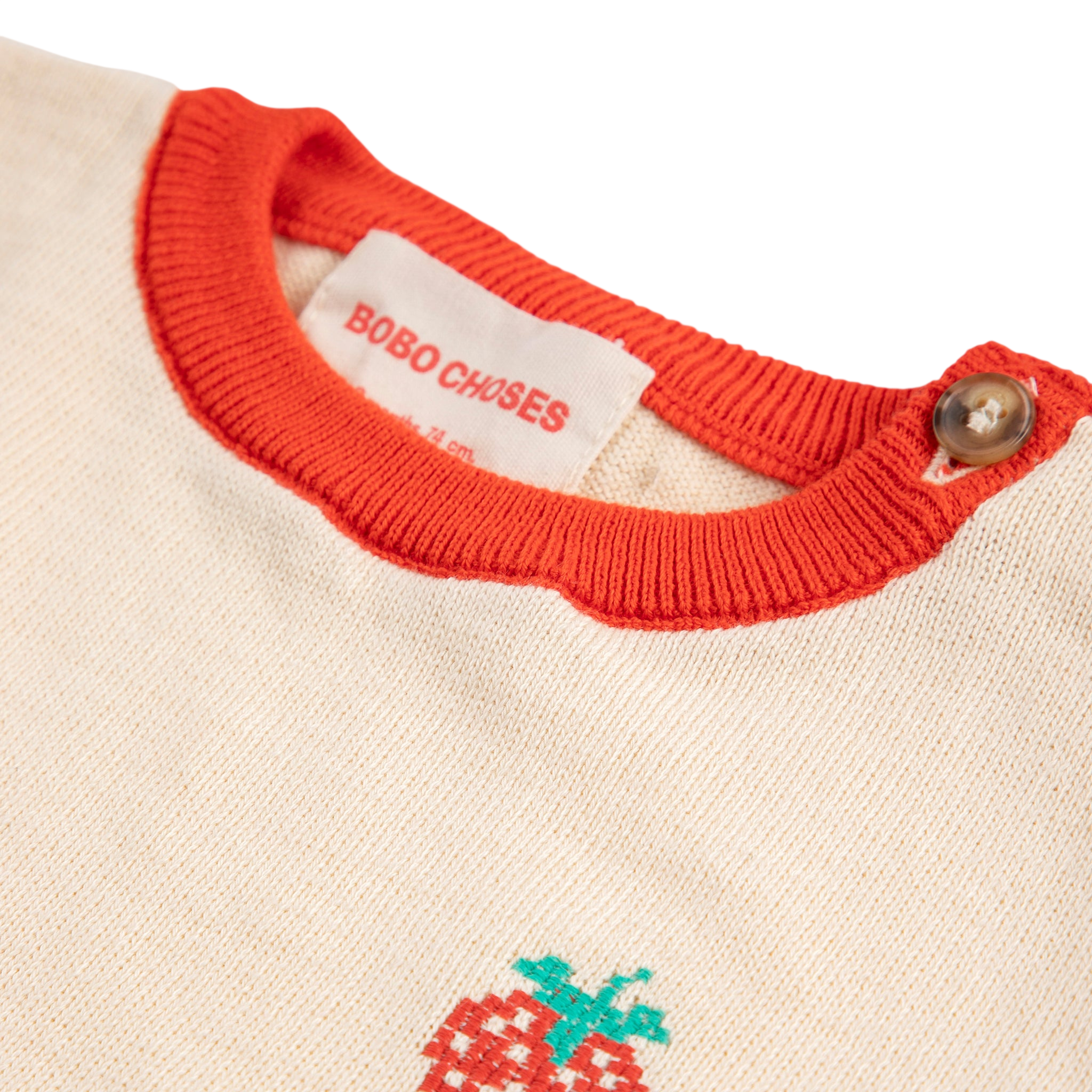 Baby T-Shirt Pixel Strawberry White