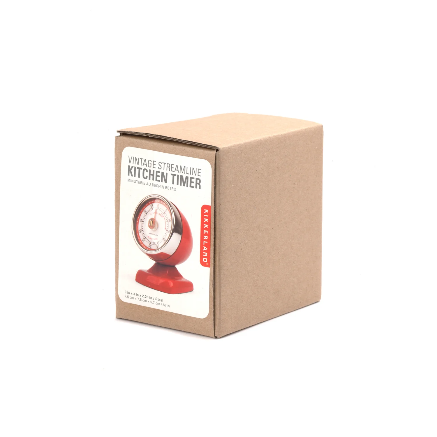 Vintage Streamline Kitchen Timer   Red