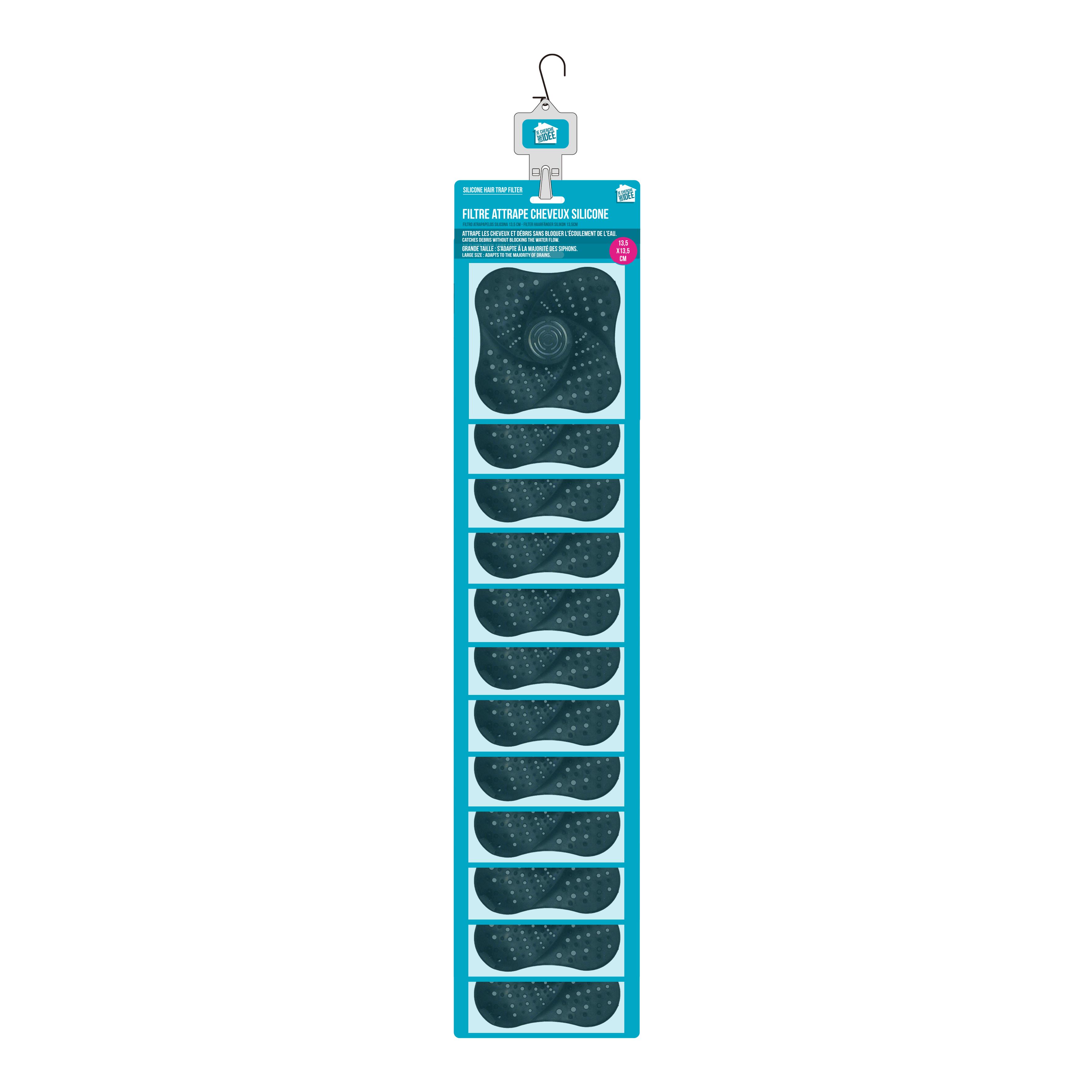 FILTRE ATTRAPE CHEVEUX SILICONE 13.5CM