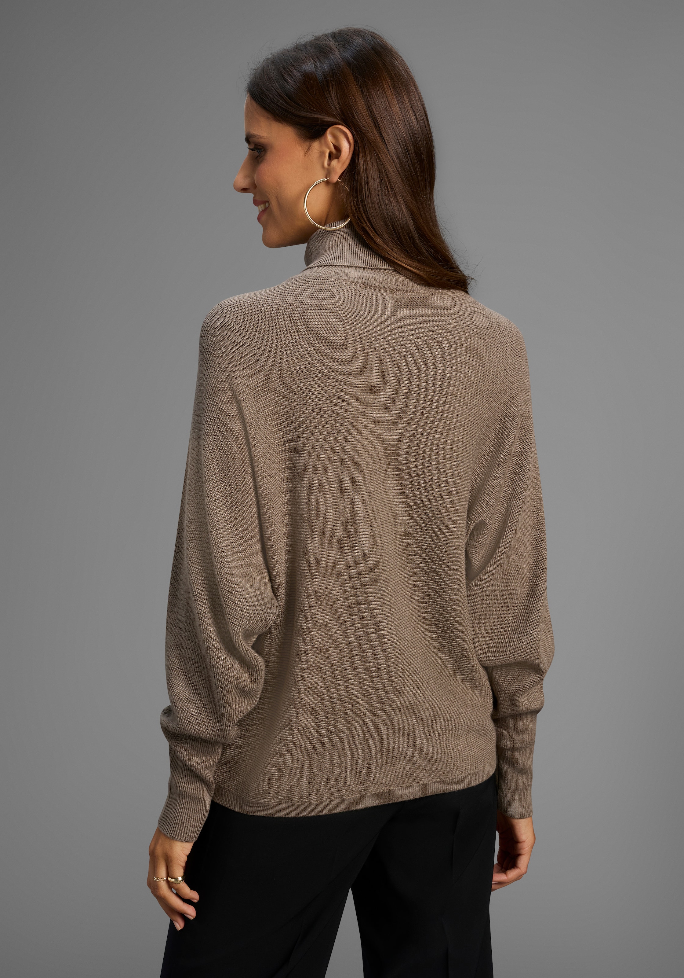 Bruno Banani Rollkragenpullover , mit Wickel-Optik - NEUE KOLLEKTION