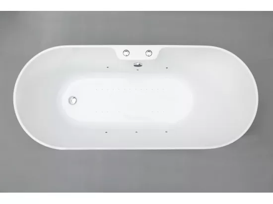 Baignoire Balnéo Îlot UKIO WHITE Bulle L. 175 x l. 75 cm, by SPALINA