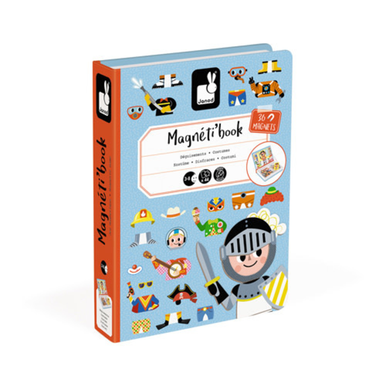 Janod - Magnetibook - Verkleedfeest jongens