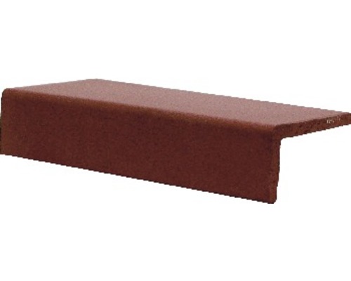 Steengoed, lange zijde, rood, effen, 11,5 x 24 cm