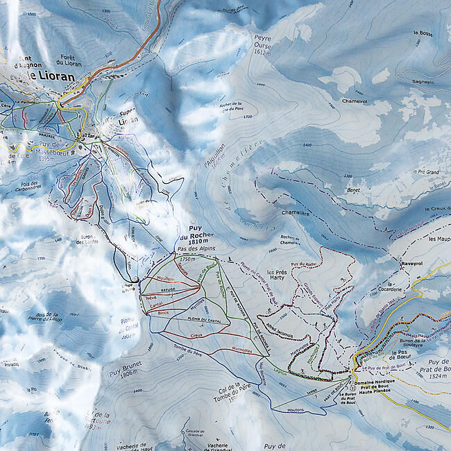 CARTE DES PISTES LE LIORAN