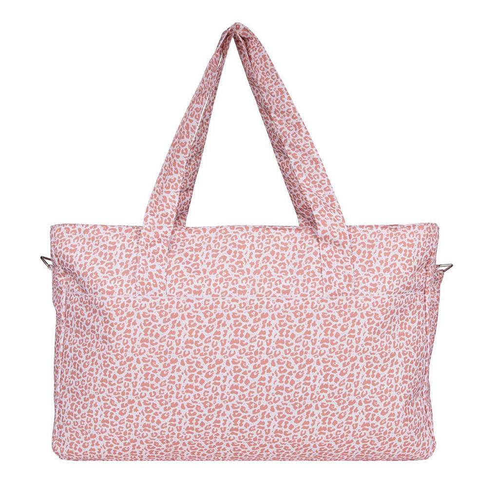 luiertas met panterprint roze