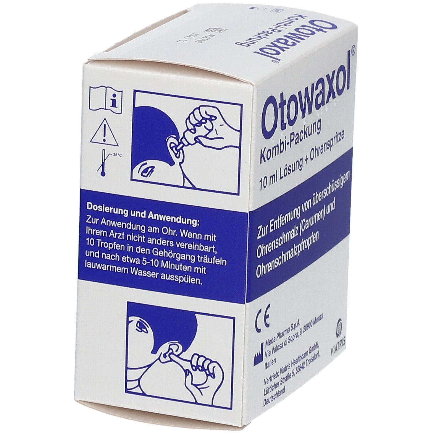 Otowaxol Kombi-Packung - Ohrenschmalzentferner zur sanften Ohrenreinigung, inkl. Ohrenspritze