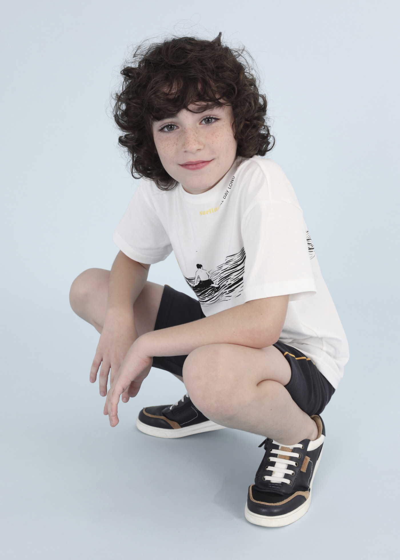 Conjunto de algodão de duas peças para meninos