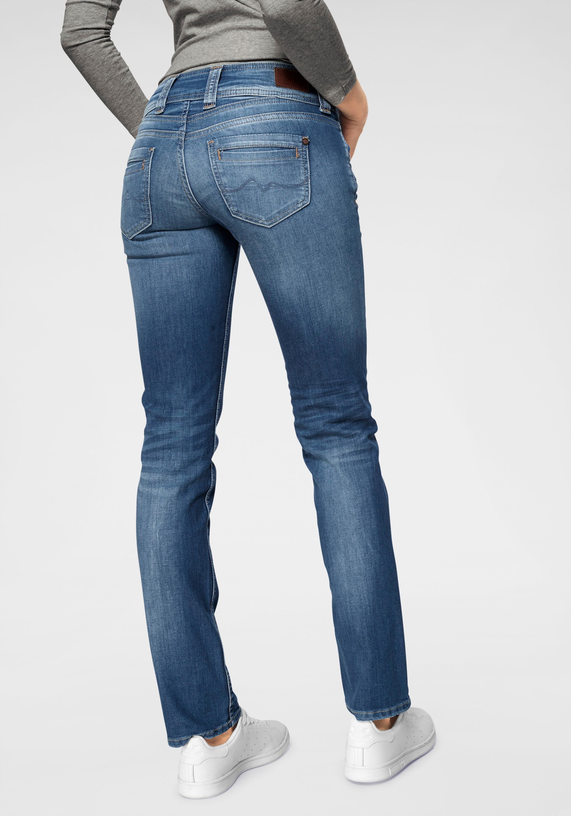 Pepe Jeans Straight-Jeans »GEN«, in Baumwoll-Qualtät mit geradem Bein und Doppel-Knopf-Bund