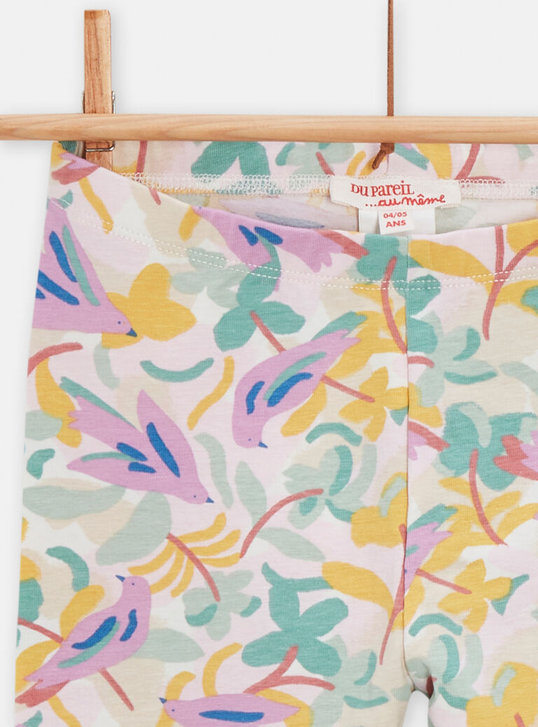 Legging imprimé fleuri pour fille