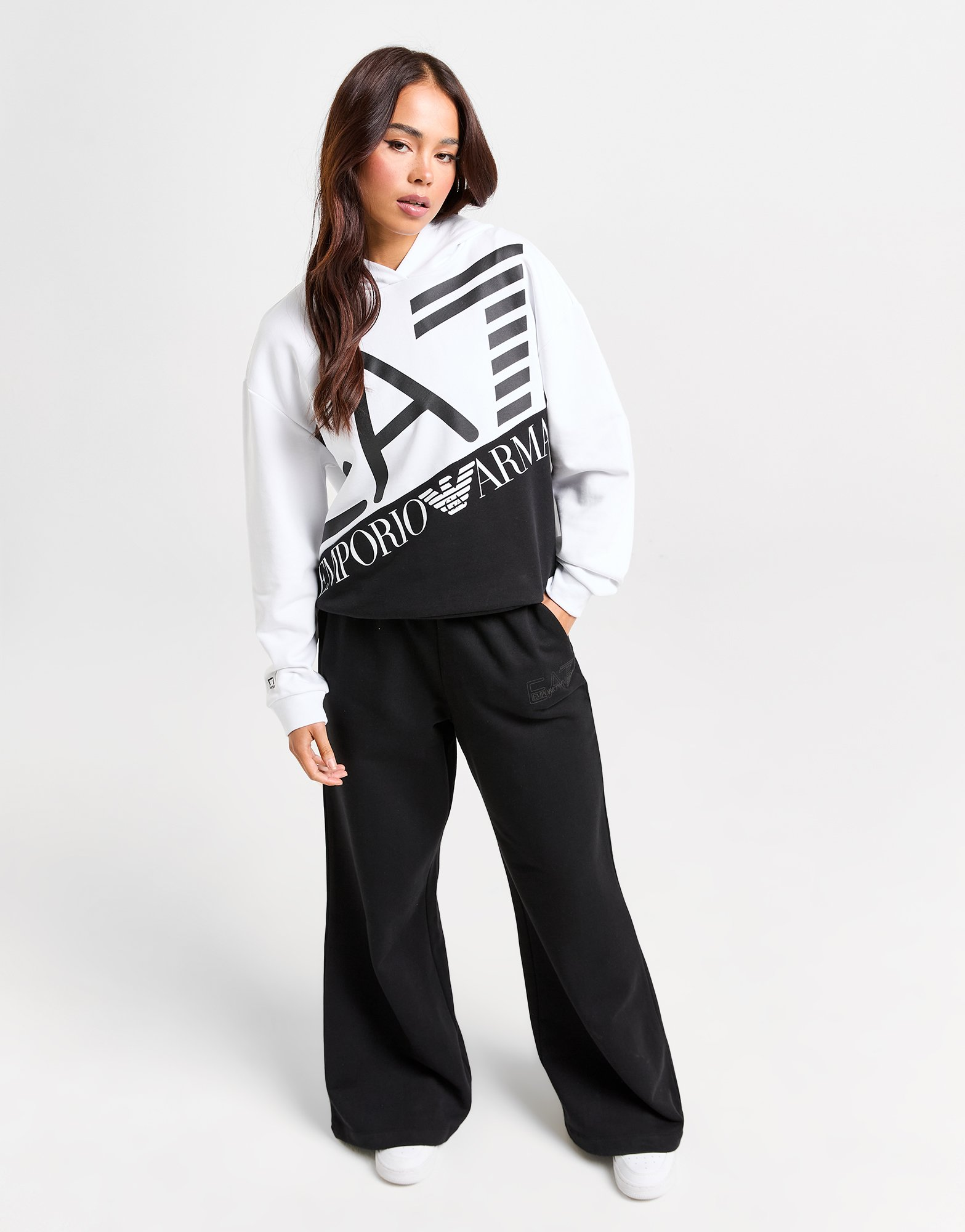 Emporio Armani EA7 Pantalon de jogging Wide Leg Femme