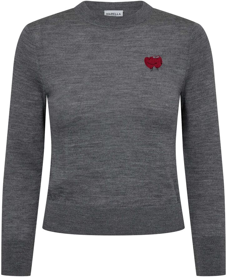 Marella MURENA Pullover - 100% Wool Melange grey