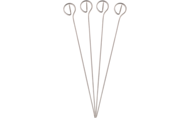 Metaltex Schaschlikspieße aus Edelstahl 4 Stück 22 cm