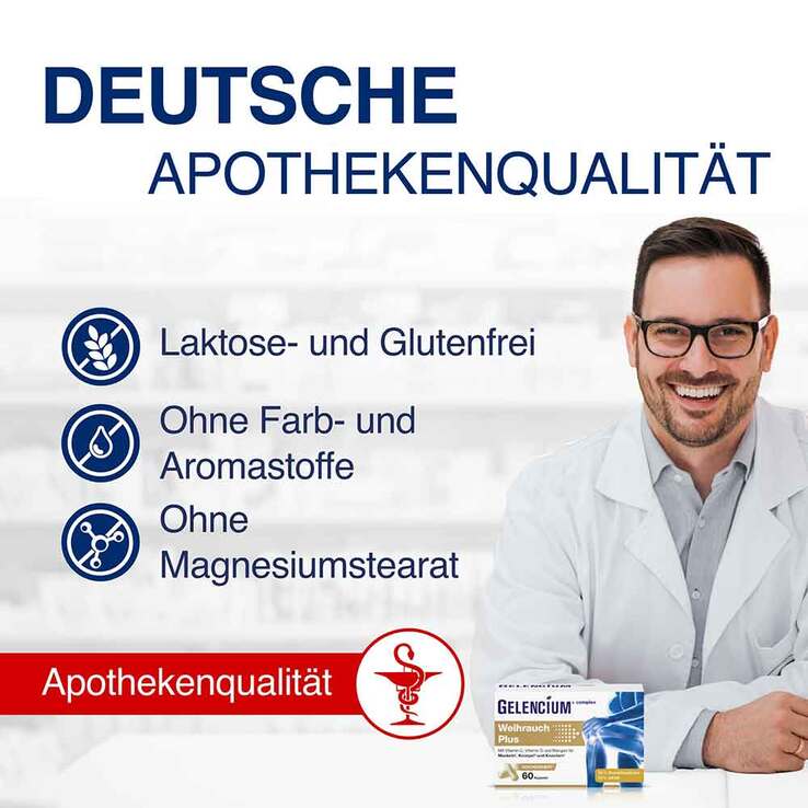 Gelencium Weihrauch Plus hochdosiert mit Vitamin C Kapseln , 60 St