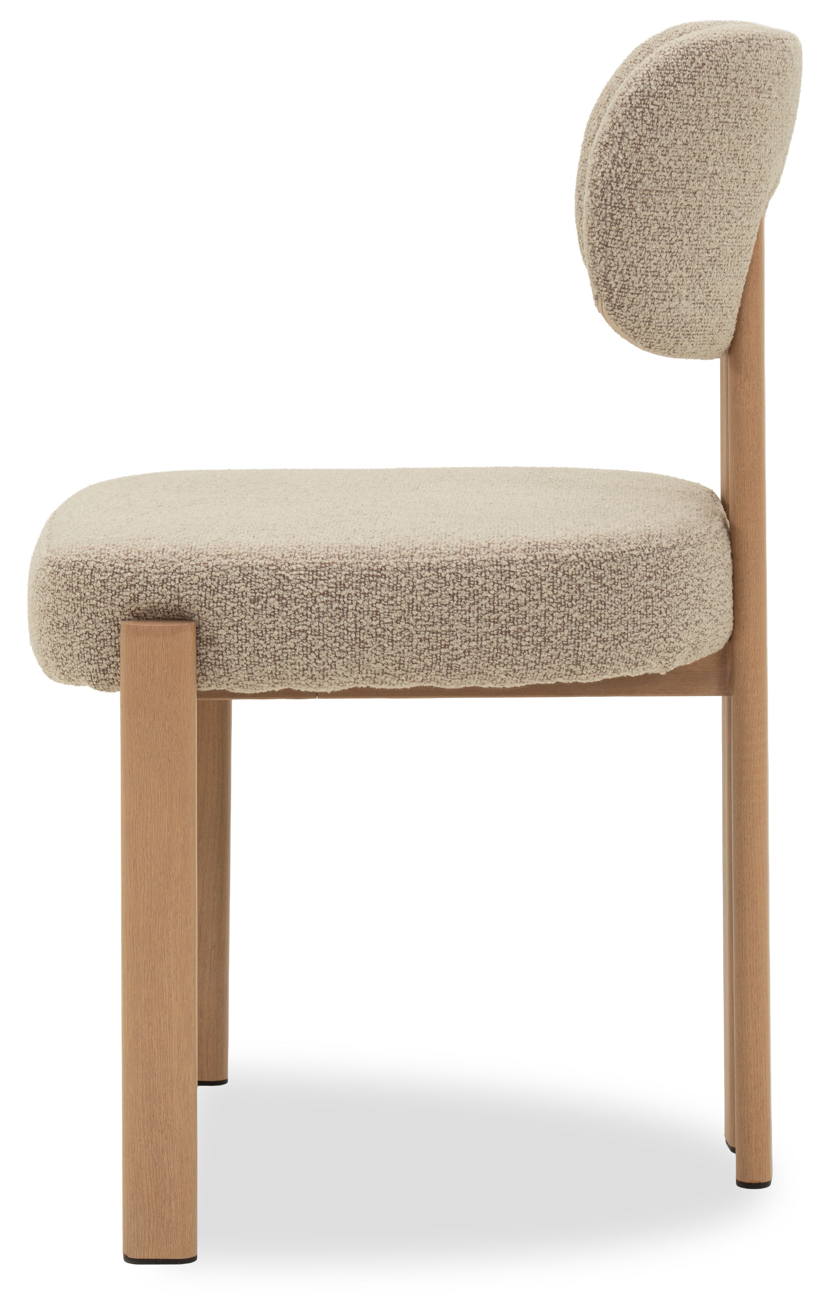 Eetkamerstoel Beige Natural Riku B49 x D50 x H81 cm