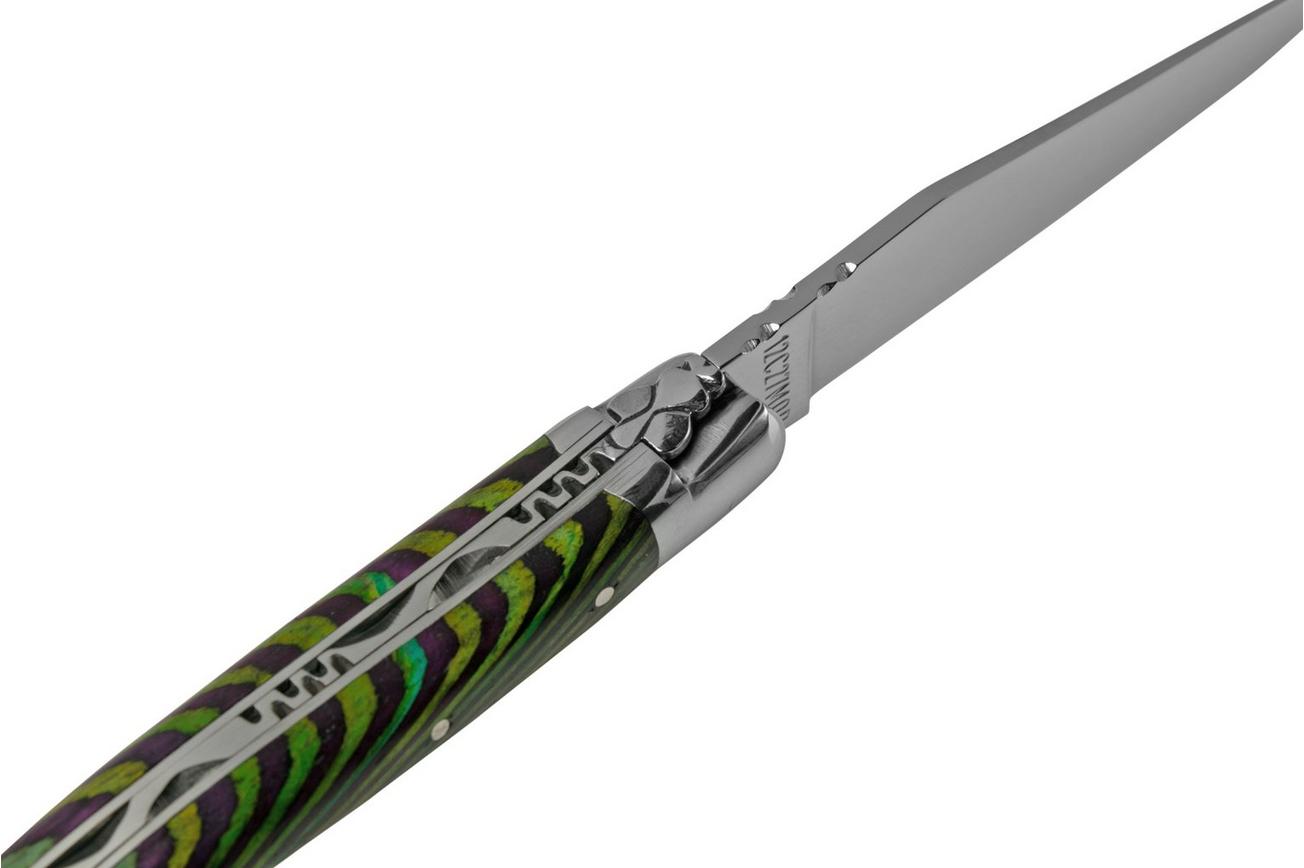 Laguiole en Aubrac Green Samba L0210SAVIFSJ1 sambahout, gepolijst, laguiole zakmes, 10 cm