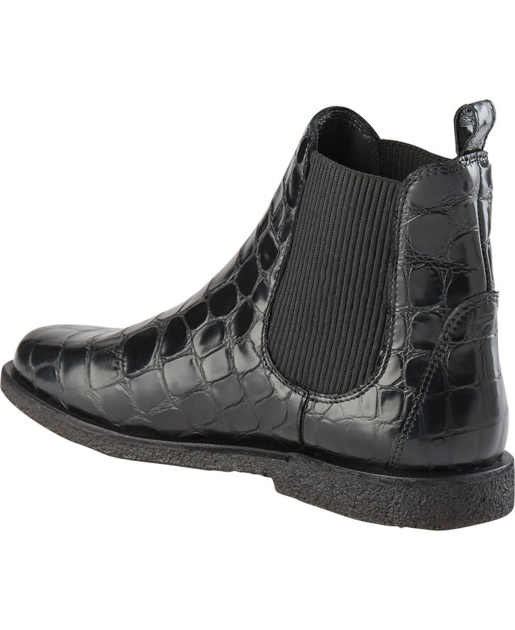 ANGULUS Chelsea støvle wide fit 1674/019 black croco/black