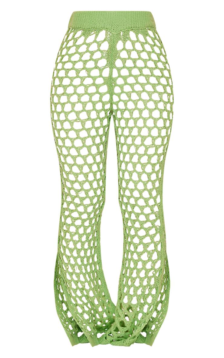 Pantalon Évasé En Maille Ajourée Petite