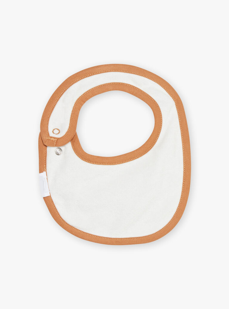Lot de 3 bavoirs caramel et écrus en jersey